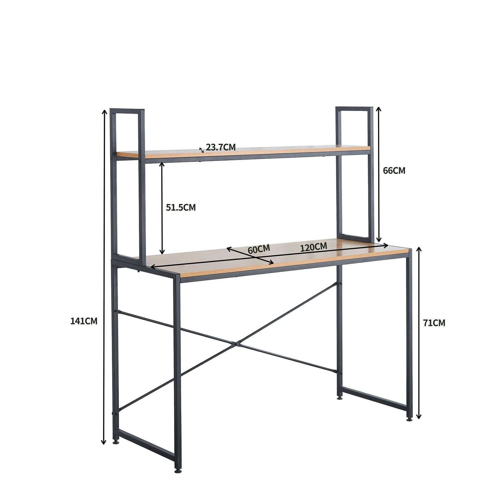Bureau Tucson : Style industriel, Bois et métal - Image 4