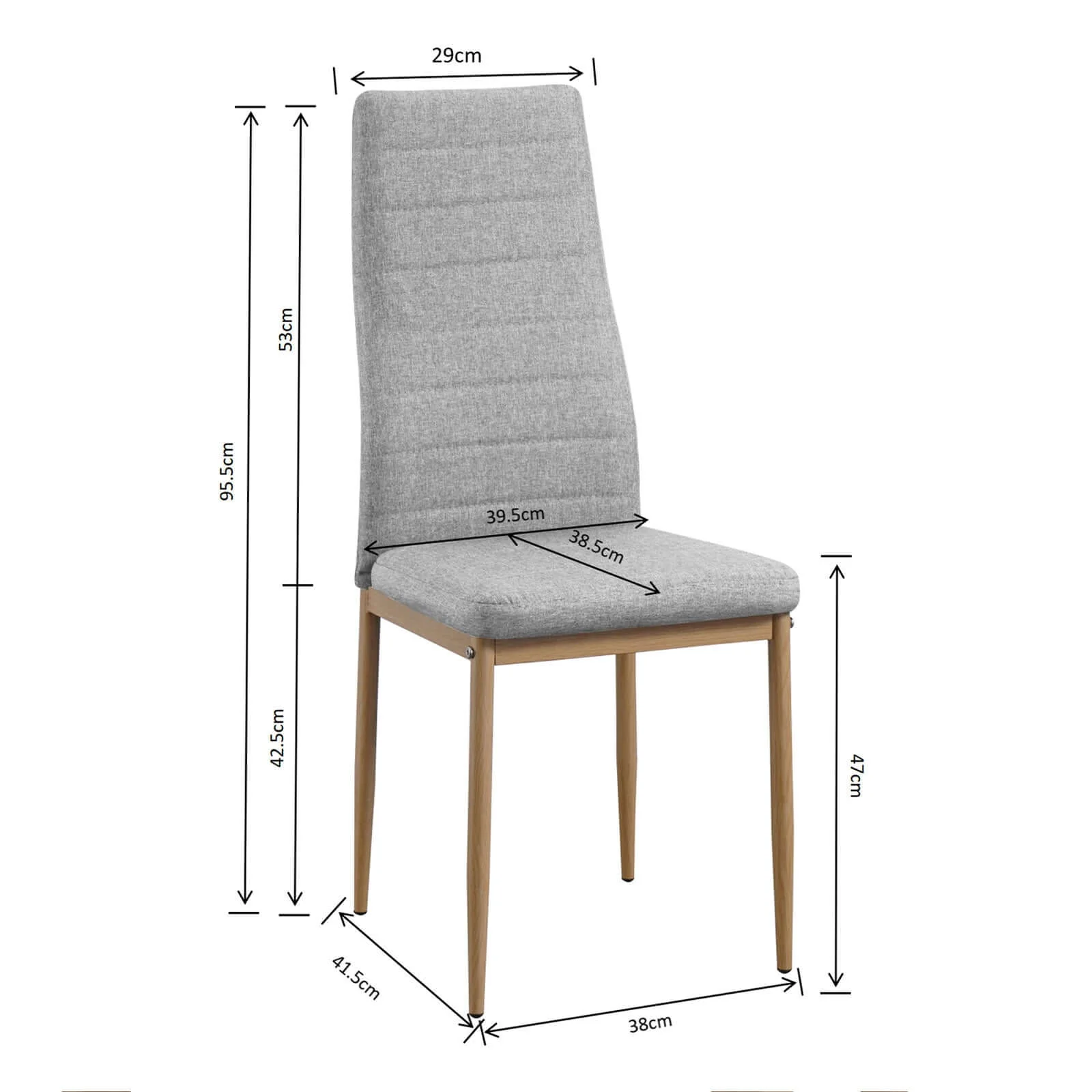 Chaise Carla : Style intemporel en tissu - Image 20