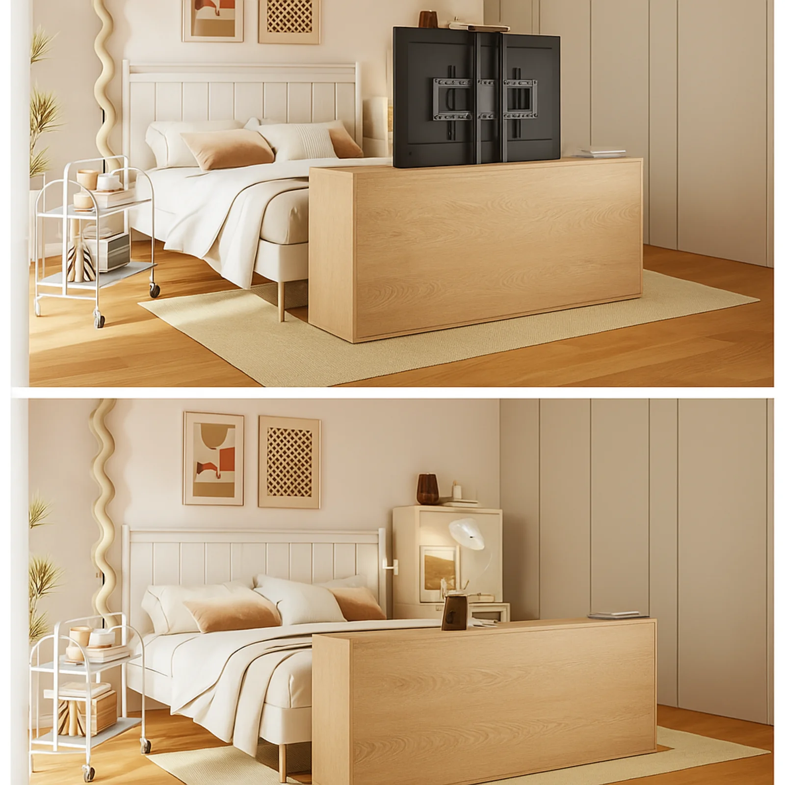 Console TV design : meuble TV motorisé avec télécommande sans fil - Collection Palace - Image 4