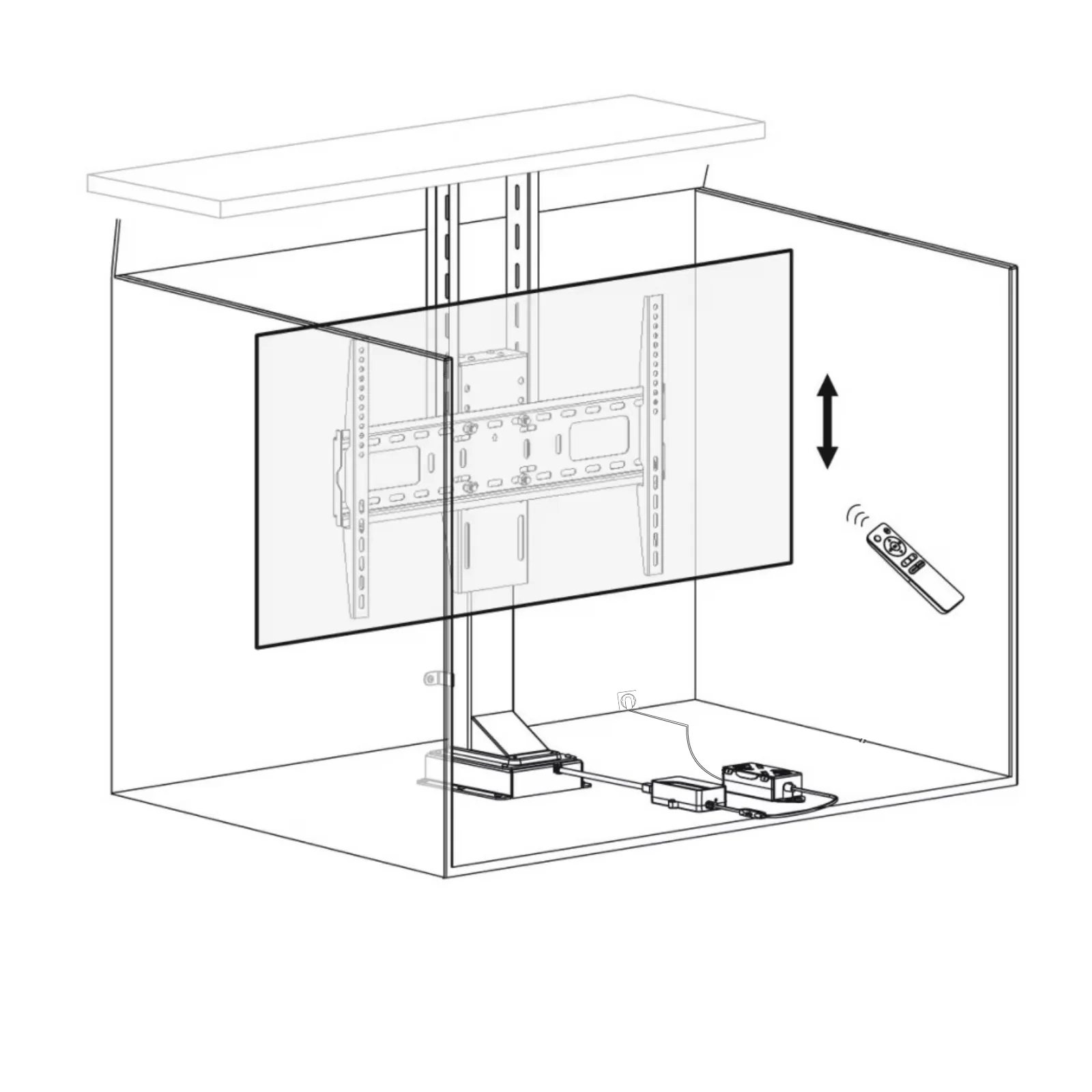 Console TV design : meuble TV motorisé avec télécommande sans fil - Collection Palace - Image 9