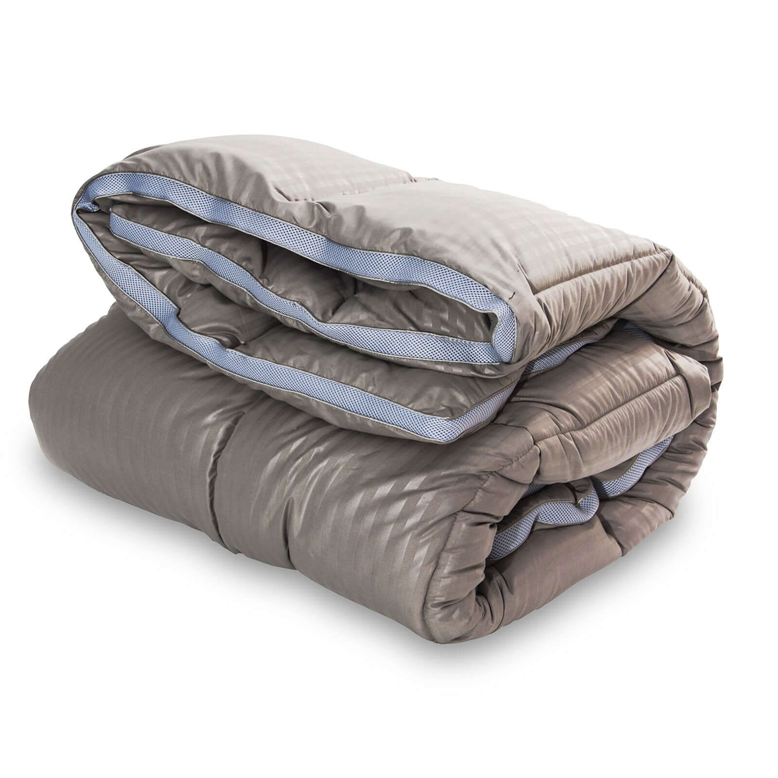 Couette 4 saisons Luxe taupe : réversible et thermorégulatrice - Image 6