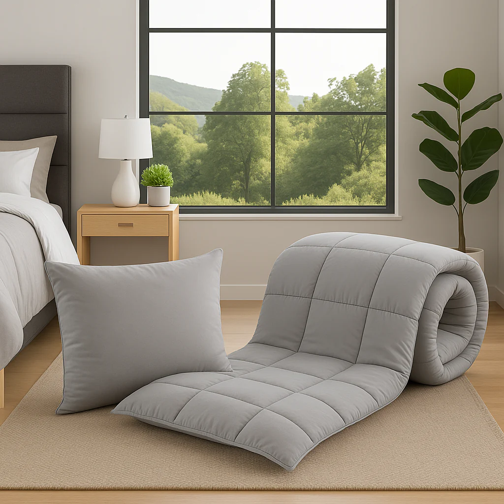 Couette 4 saisons : réversible et transformable en oreiller - Image 4