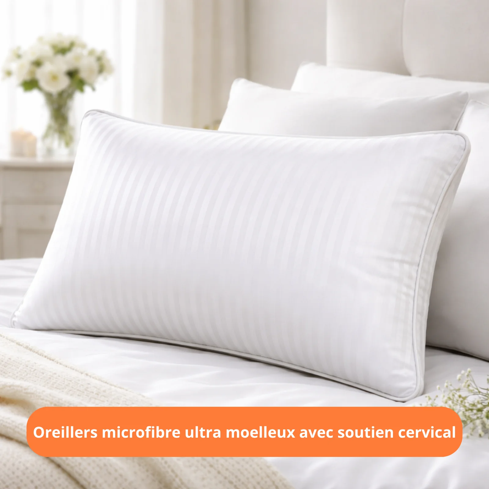 Ensemble literie avec matelas mémoire de forme et accessoires - Collection Ultra Basique - Image 3