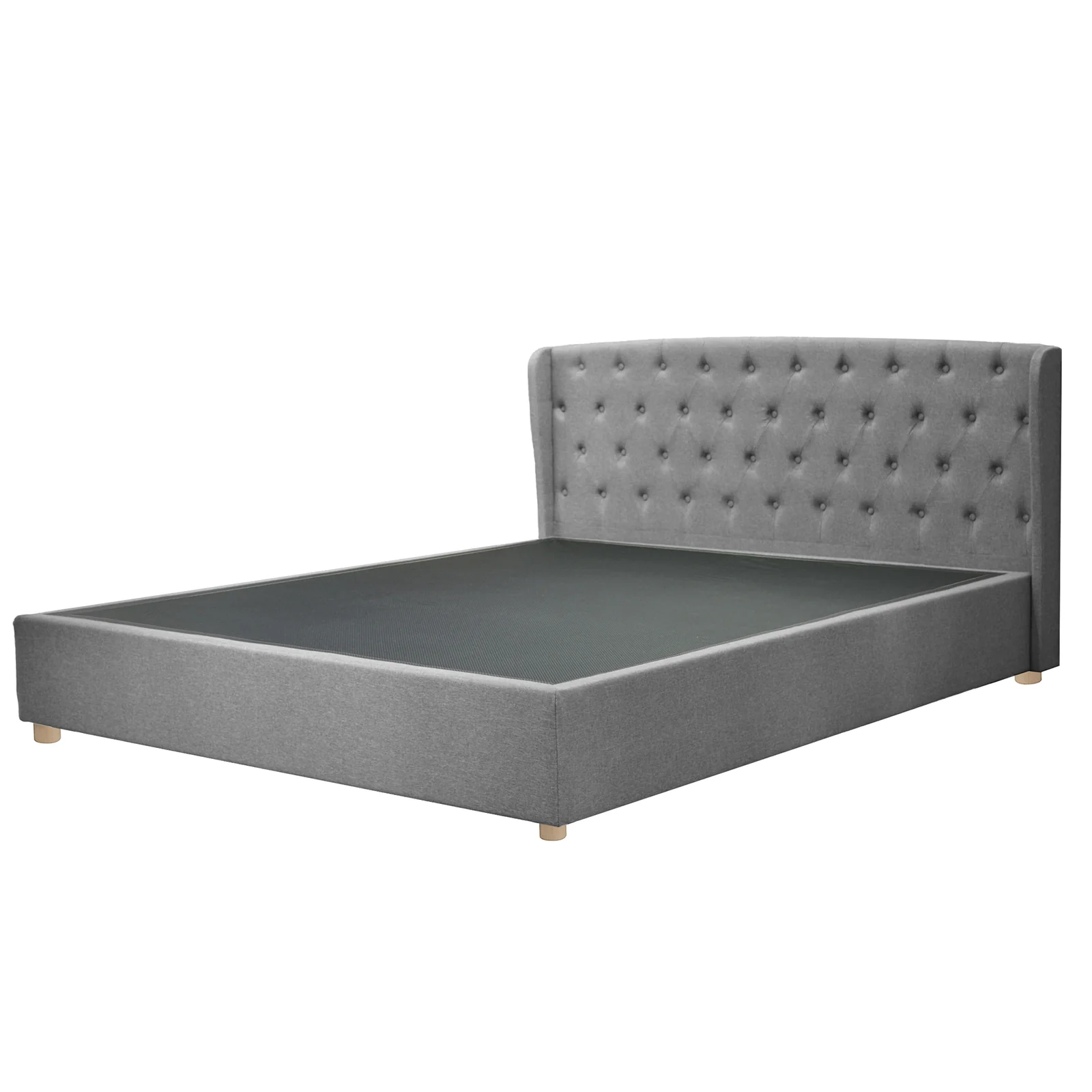 Lit capitonné Clémentine : tissu et sommier à lattes en bois - Image 6