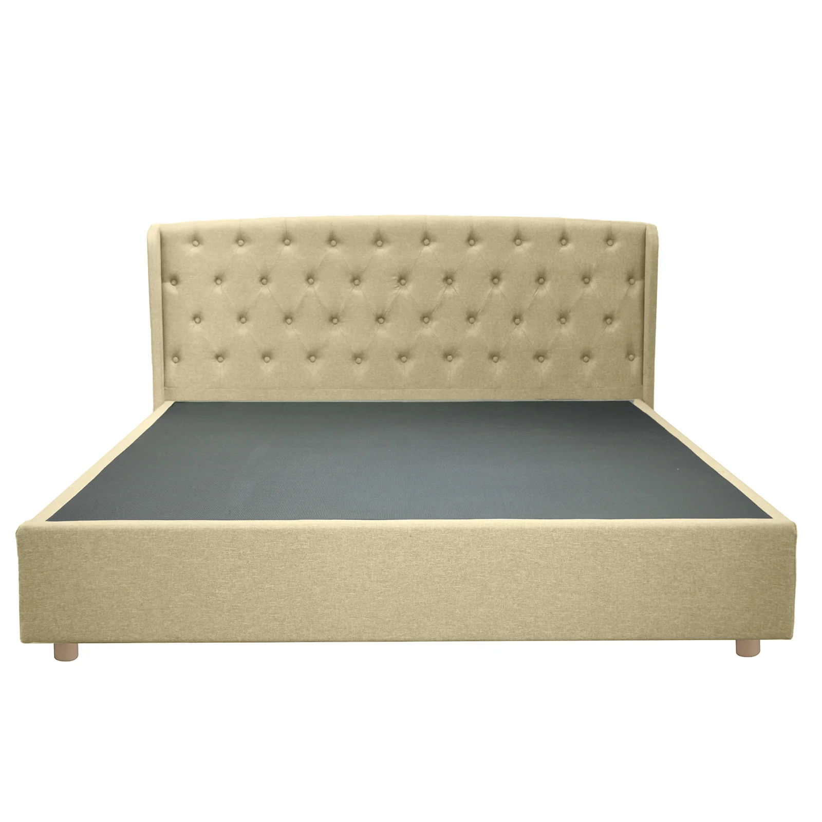 Lit capitonné Clémentine : tissu et sommier à lattes en bois - Image 5