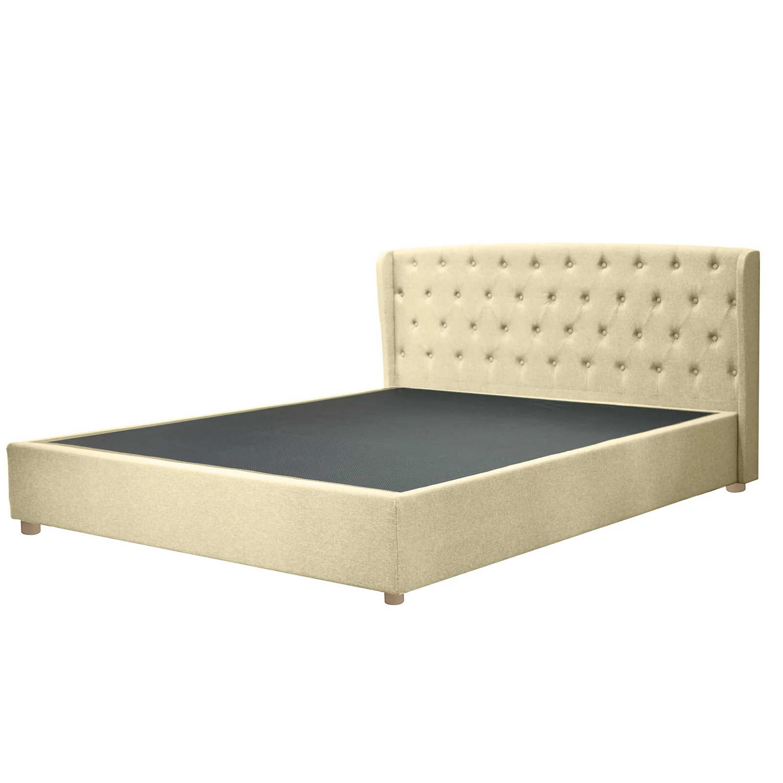 Lit capitonné Clémentine : tissu et sommier à lattes en bois - Image 9