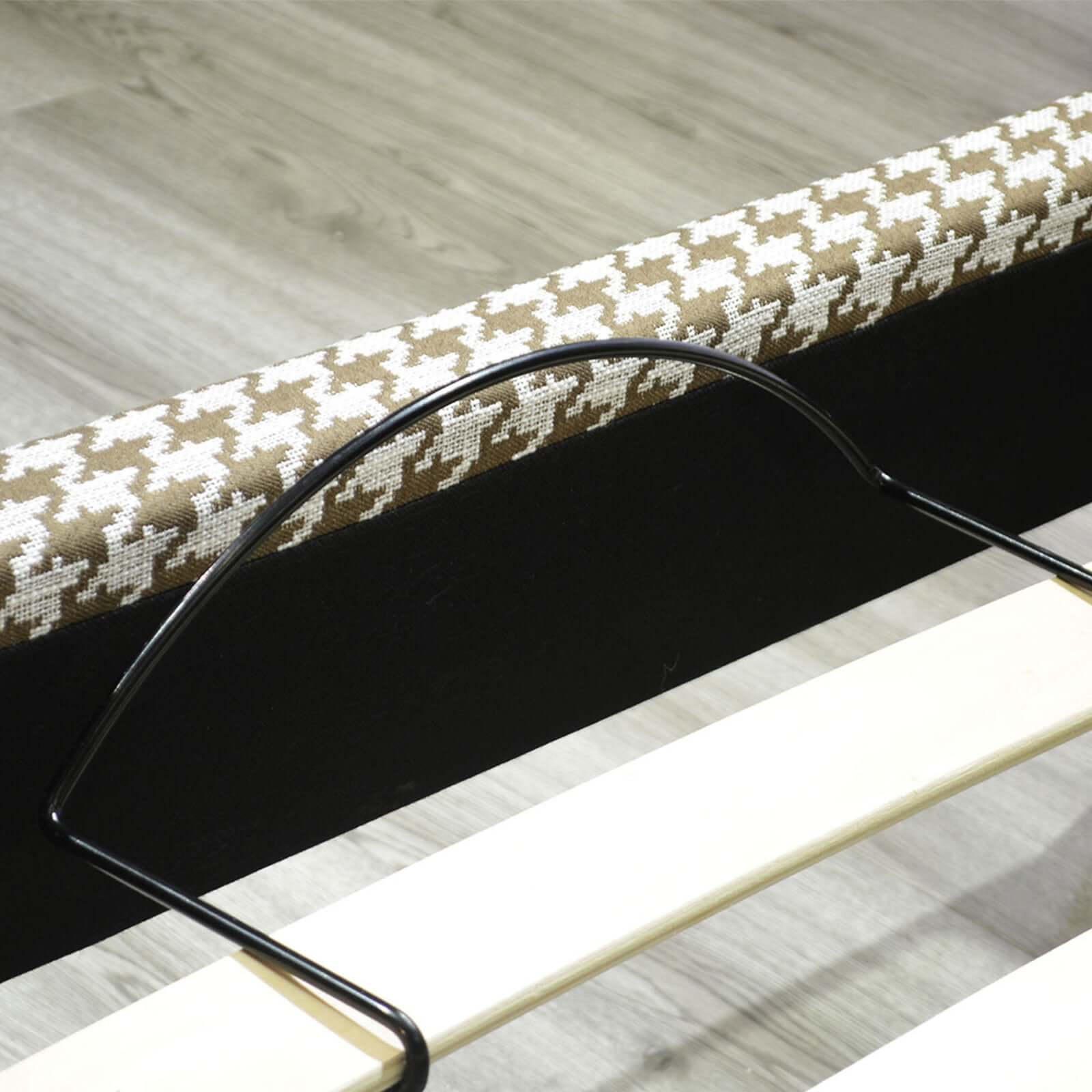 Lit vintage tissu, sommier à lattes flexibles bois - Collection Coco - Image 5