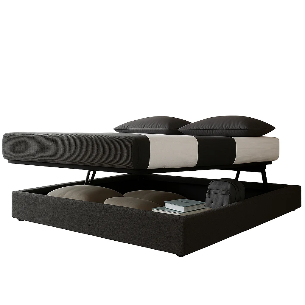 Lit coffre ouverture latérale et frontale bouclette - Collection Parallèle - Image 14