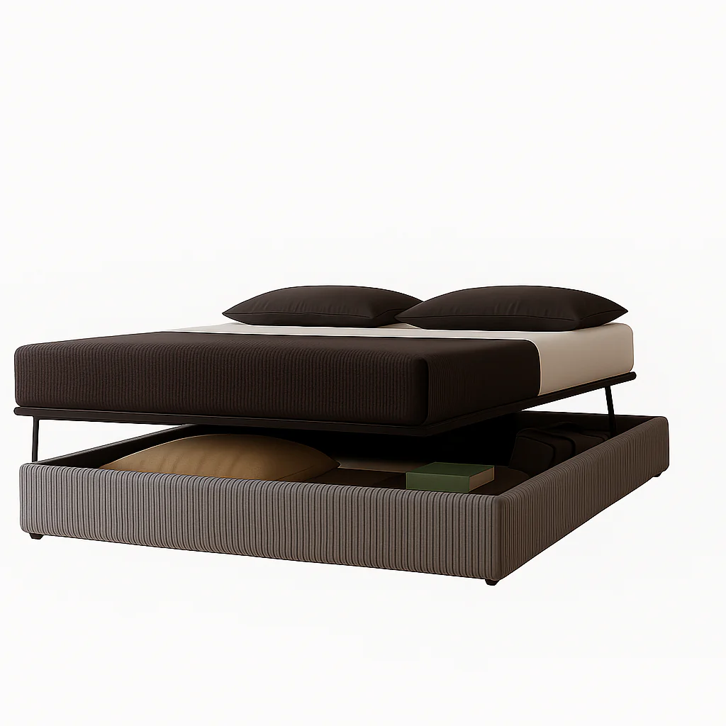 Lit coffre ouverture latérale et frontale velours côtelé - Collection Parallèle - Image 13
