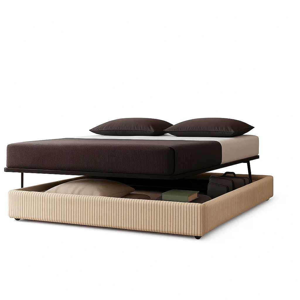 Lit coffre ouverture latérale et frontale velours côtelé - Collection Parallèle - Image 14