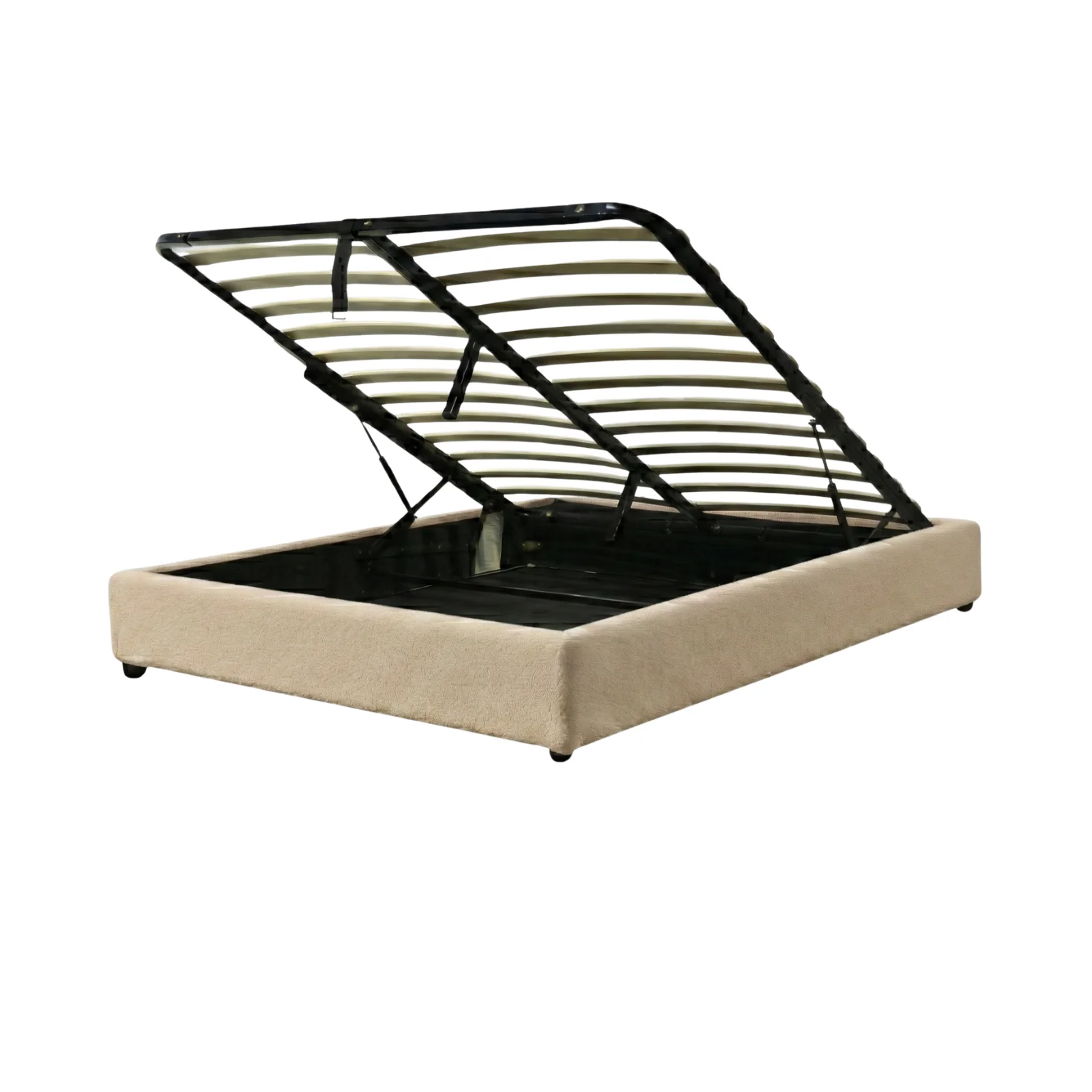 Lit coffre bouclette, lattes flexibles, grand espace de stockage - Collection Vegas - Image 8