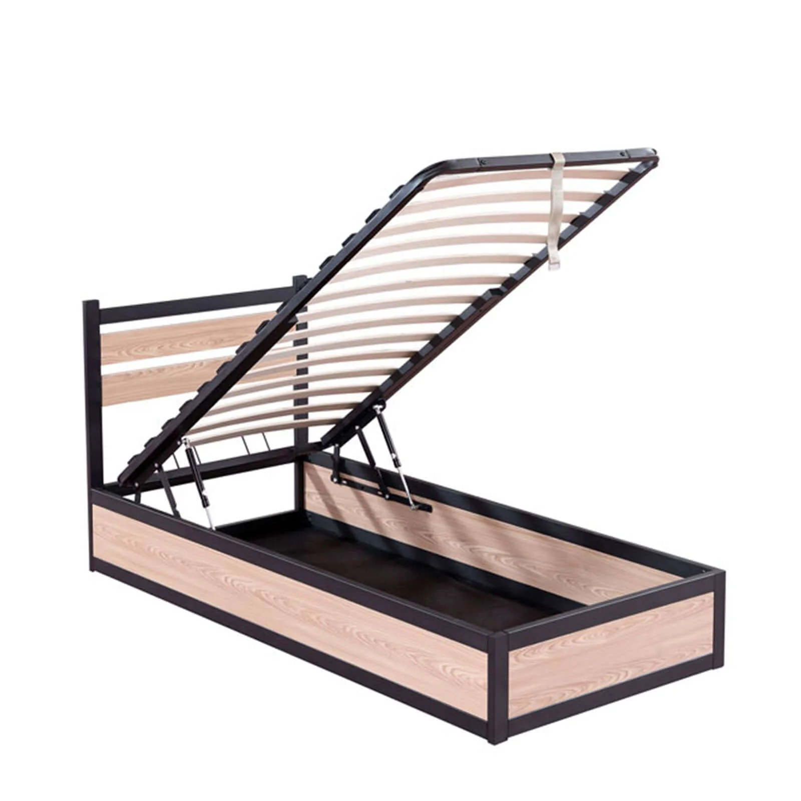 Lit coffre style industriel, tête de lit, grand coffre - Collection Chicago - Image 10