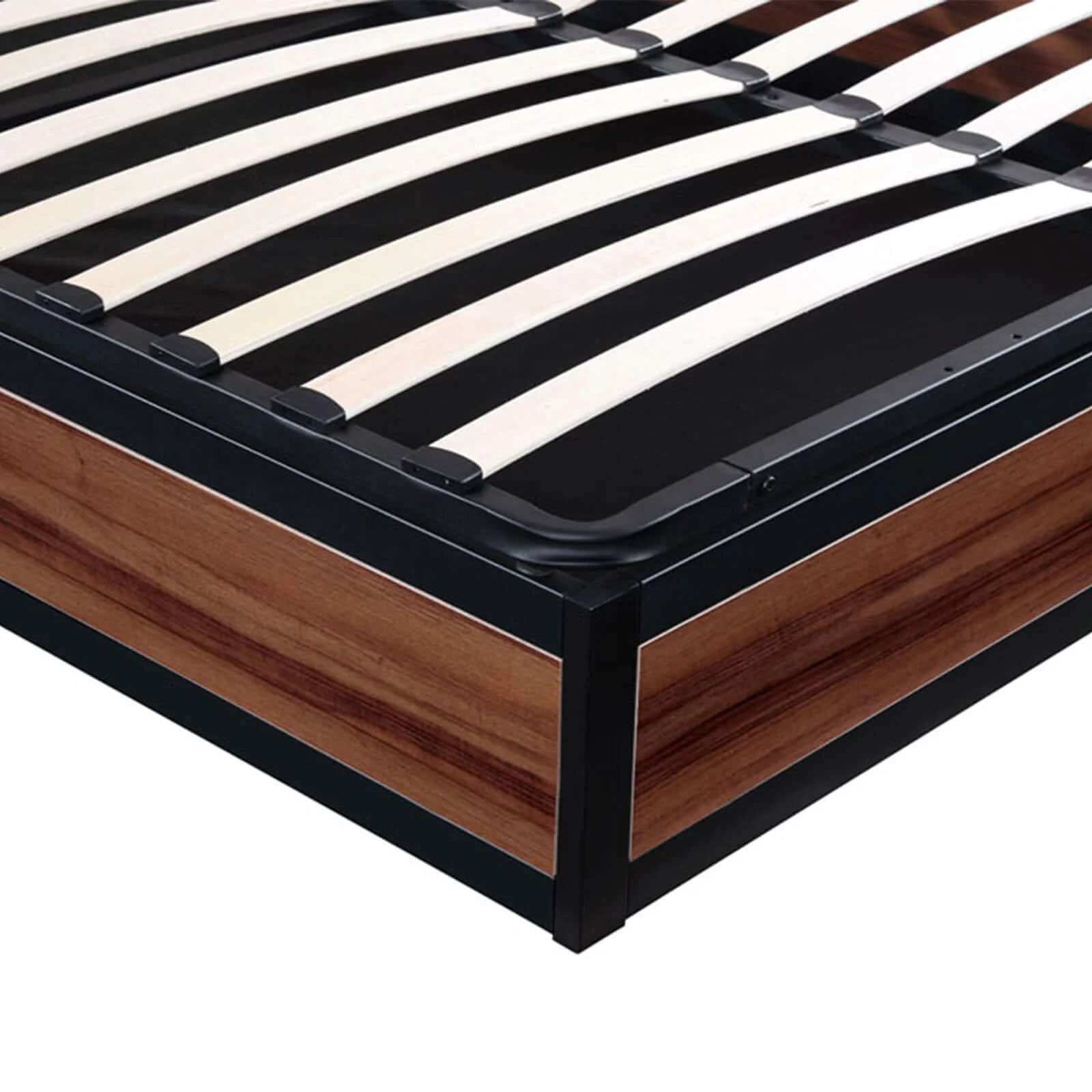 Lit coffre style industriel, tête de lit, grand coffre - Collection Chicago - Image 11