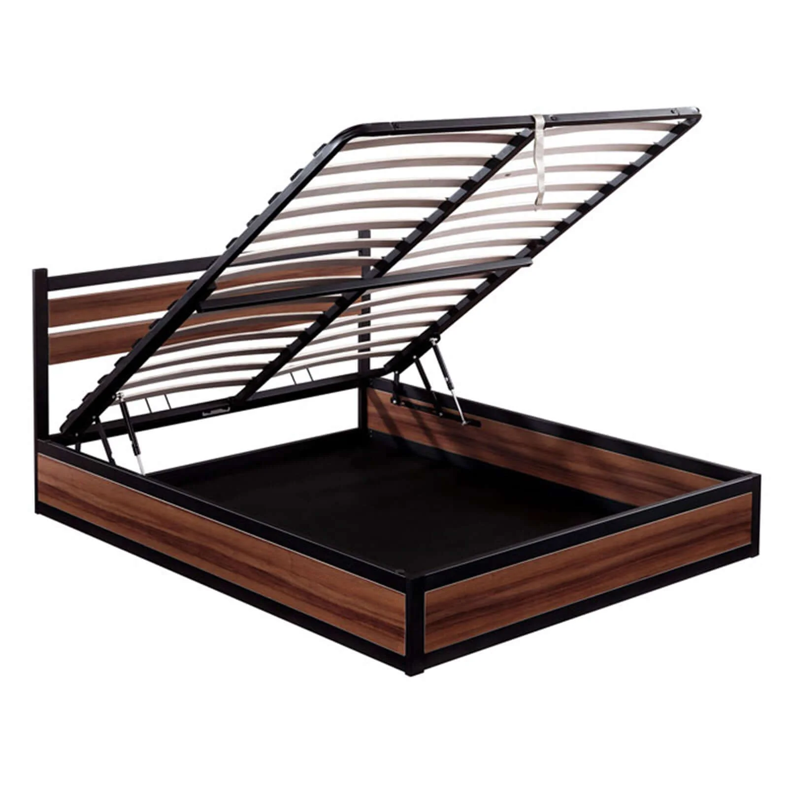 Lit coffre style industriel, tête de lit, grand coffre - Collection Chicago - Image 3