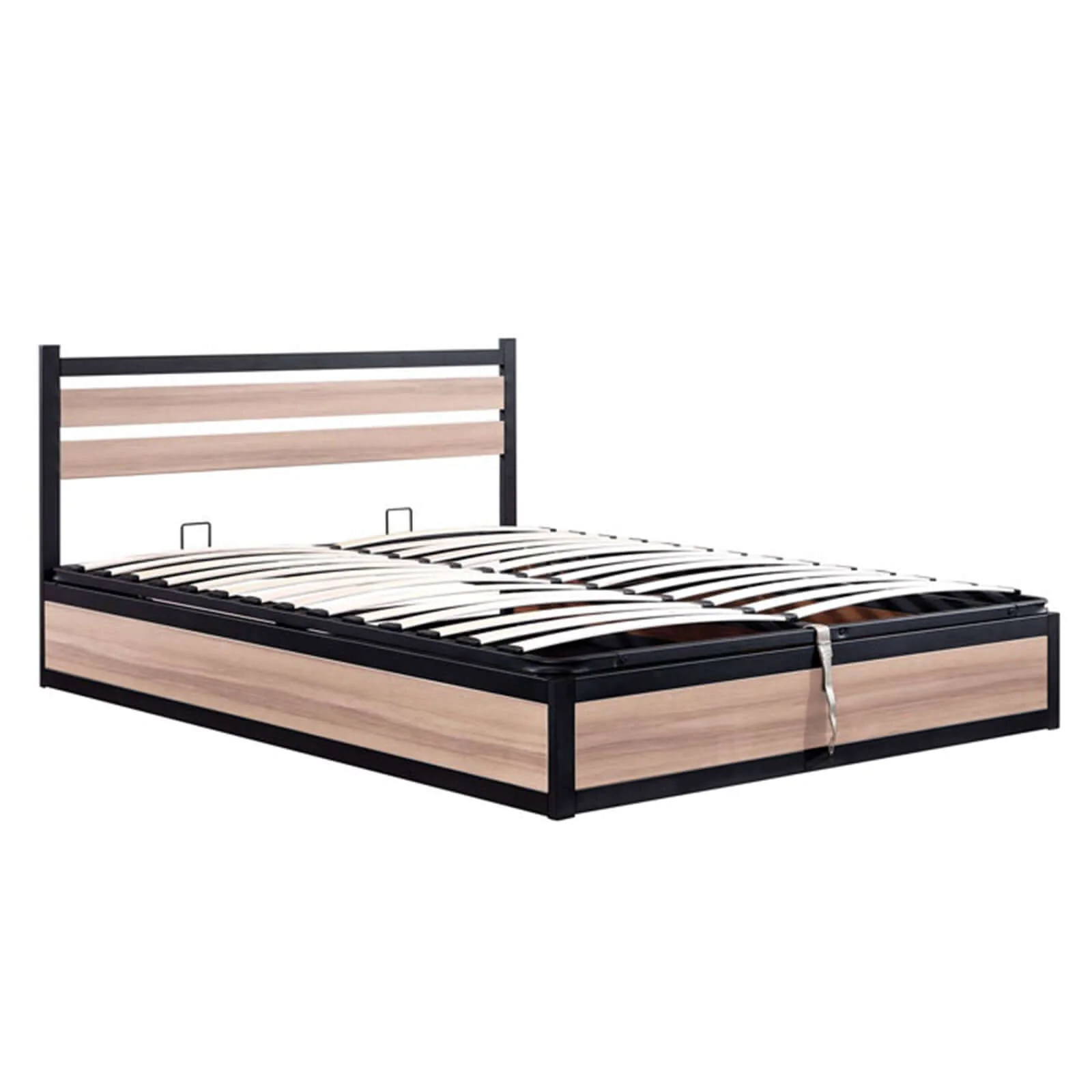 Lit coffre style industriel, tête de lit, grand coffre - Collection Chicago - Image 7