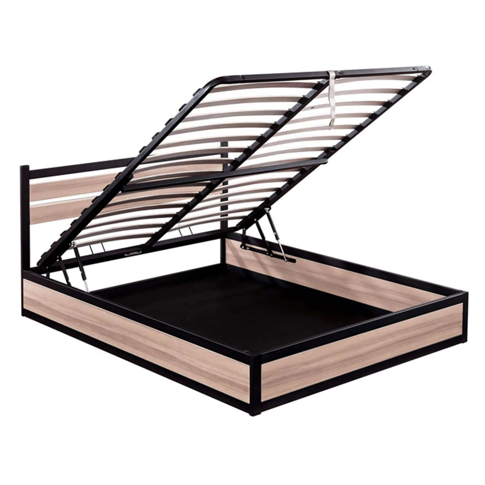 Lit coffre style industriel, tête de lit, grand coffre - Collection Chicago - Image 8