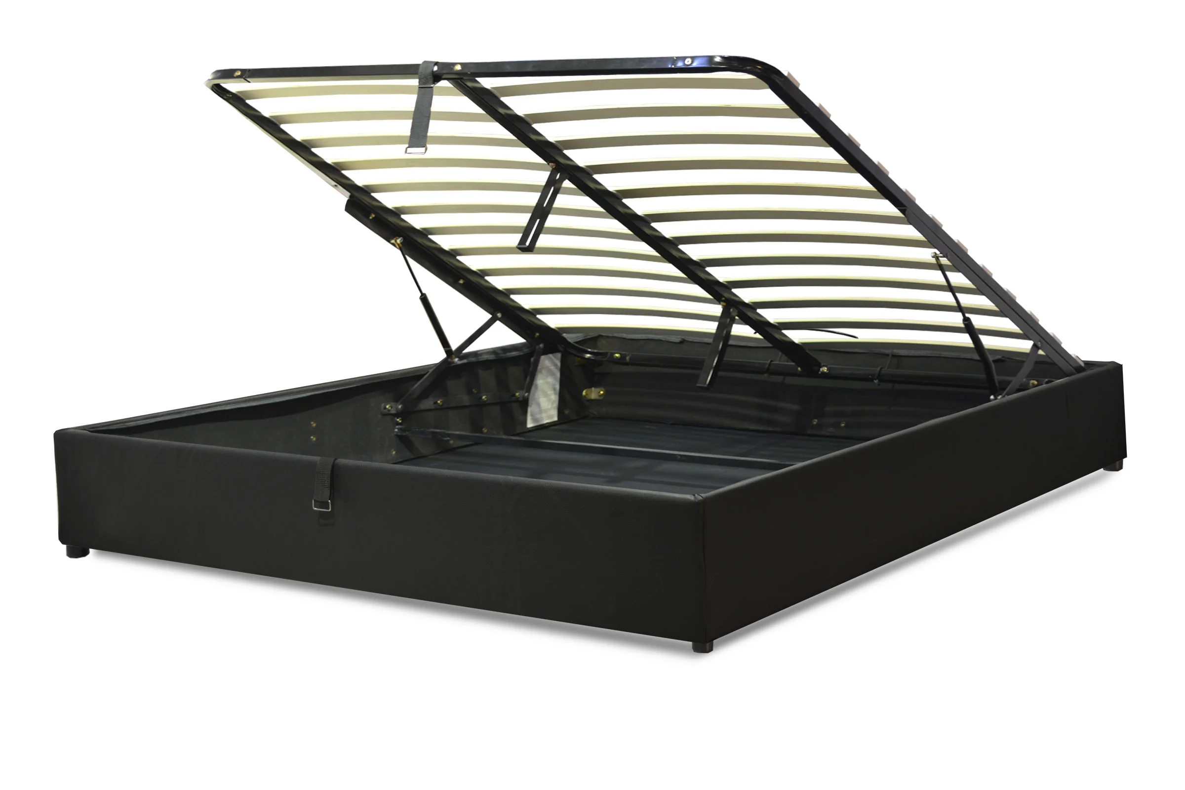 Lit coffre simili cuir, lattes flexibles, grand espace de stockage - Collection Vegas - Image 9