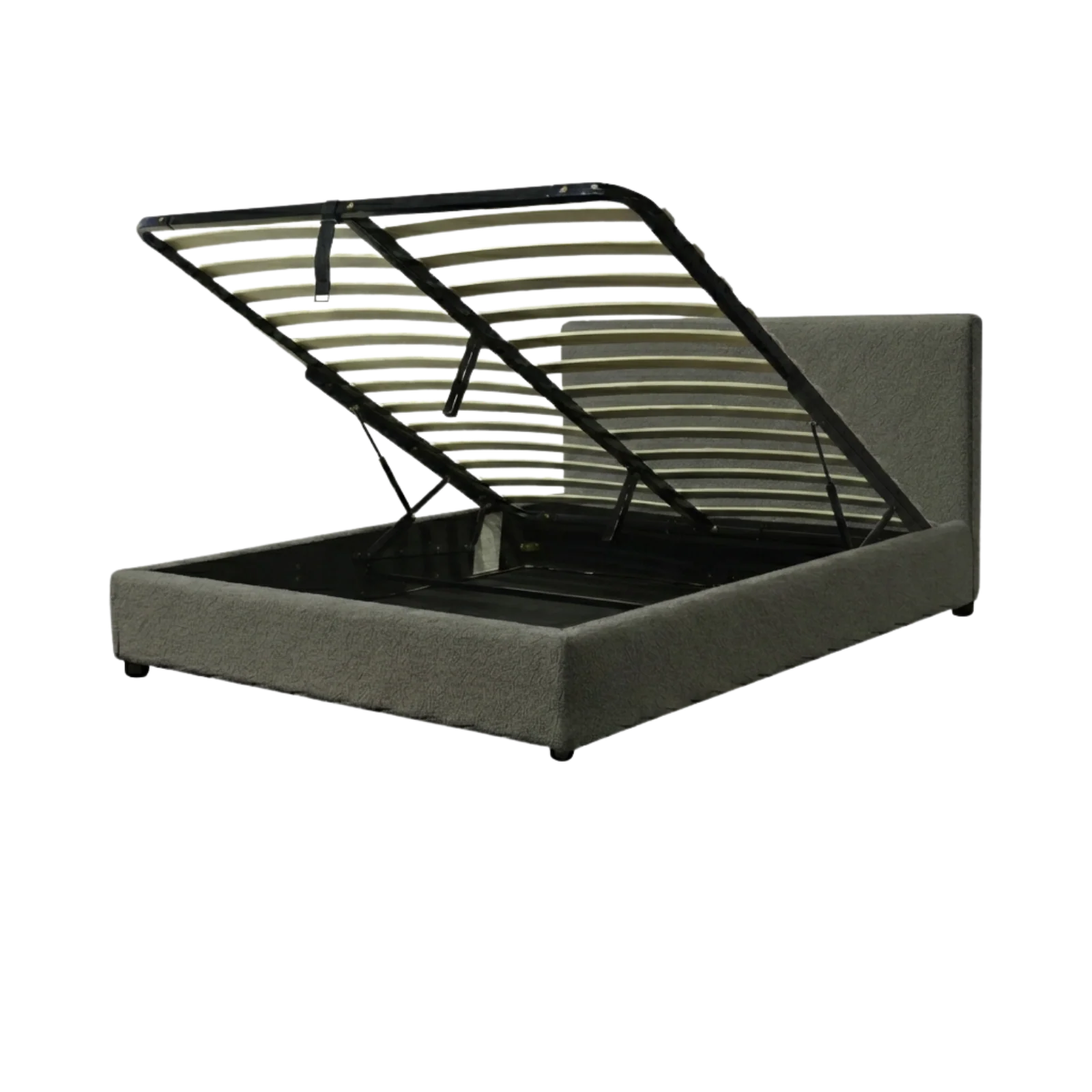 Lit coffre bouclette, tête de lit, grand espace de stockage - Collection Versailles - Image 6