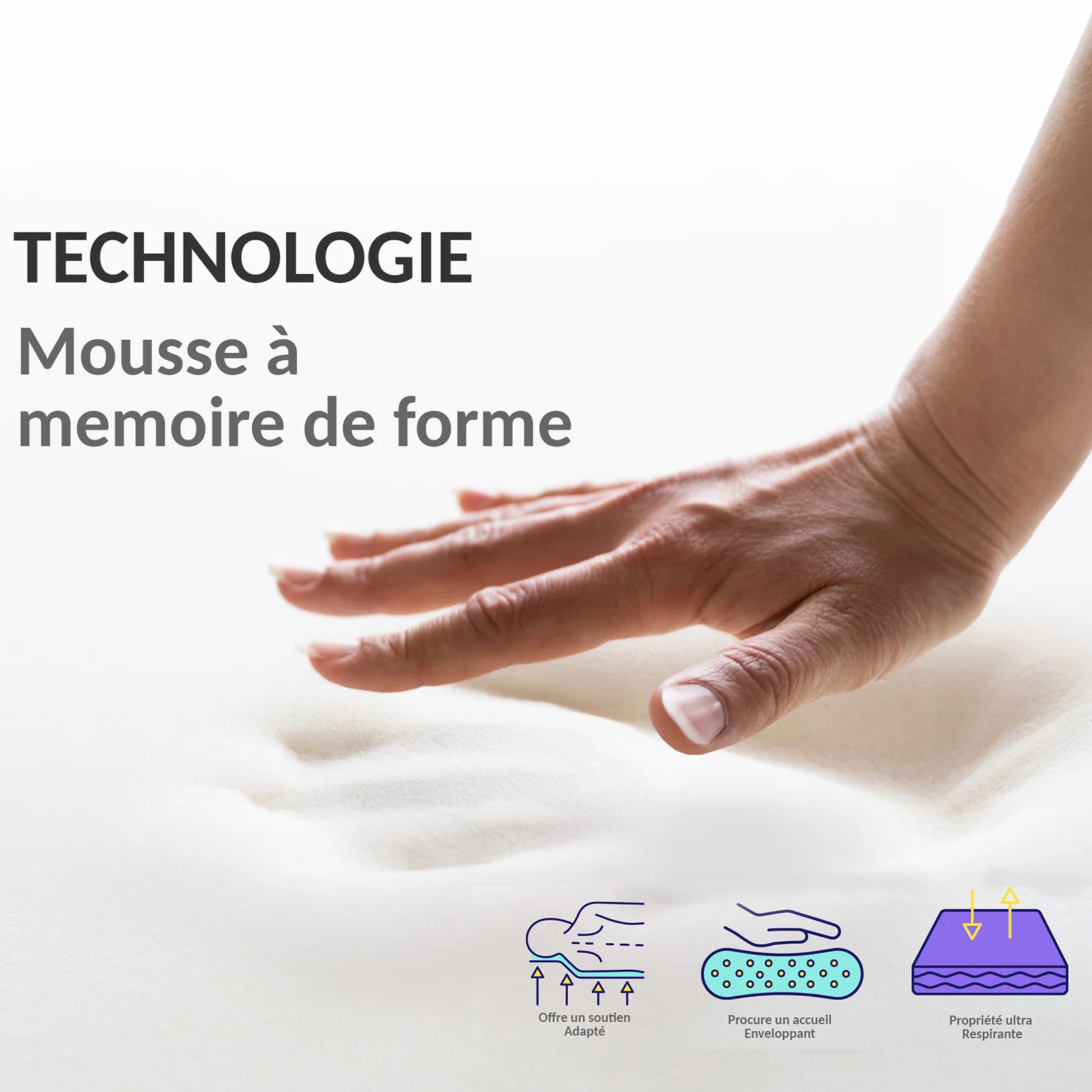 Matelas mémoire de forme, régénération active - Collection Sensation - Image 7