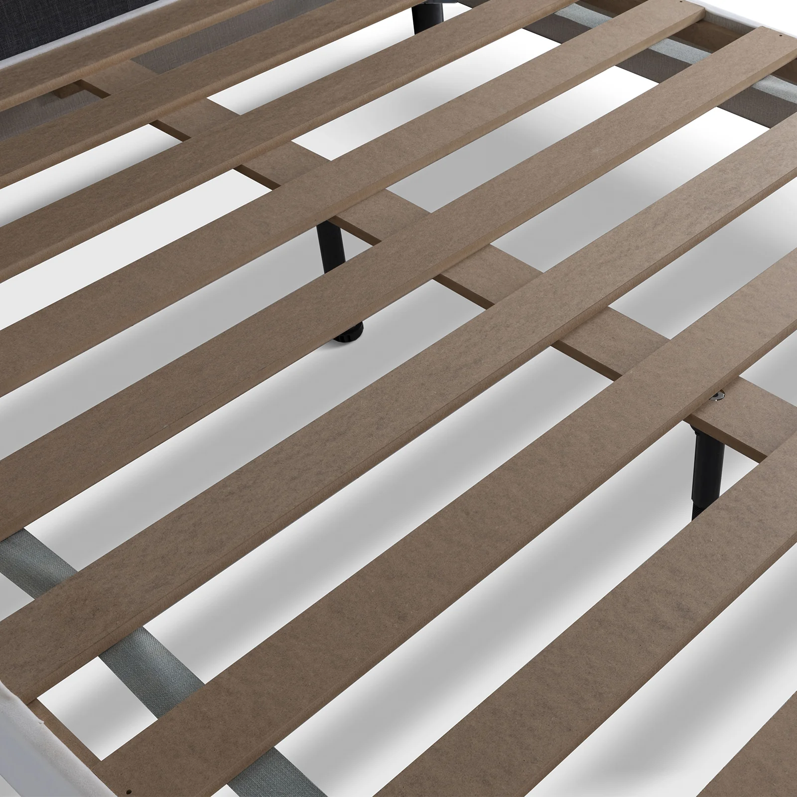 Lit capitonné Majestic moderne : tissu et sommier à lattes en bois - Image 8