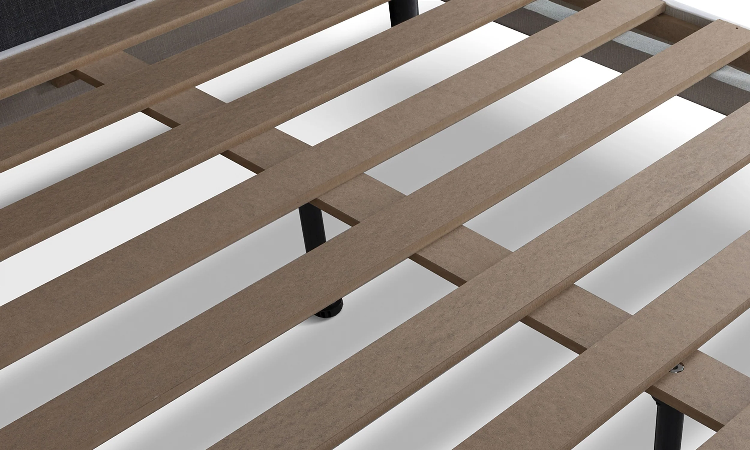 Lit capitonné Nordique et élégant : tissu et sommier à lattes en bois - Image 11