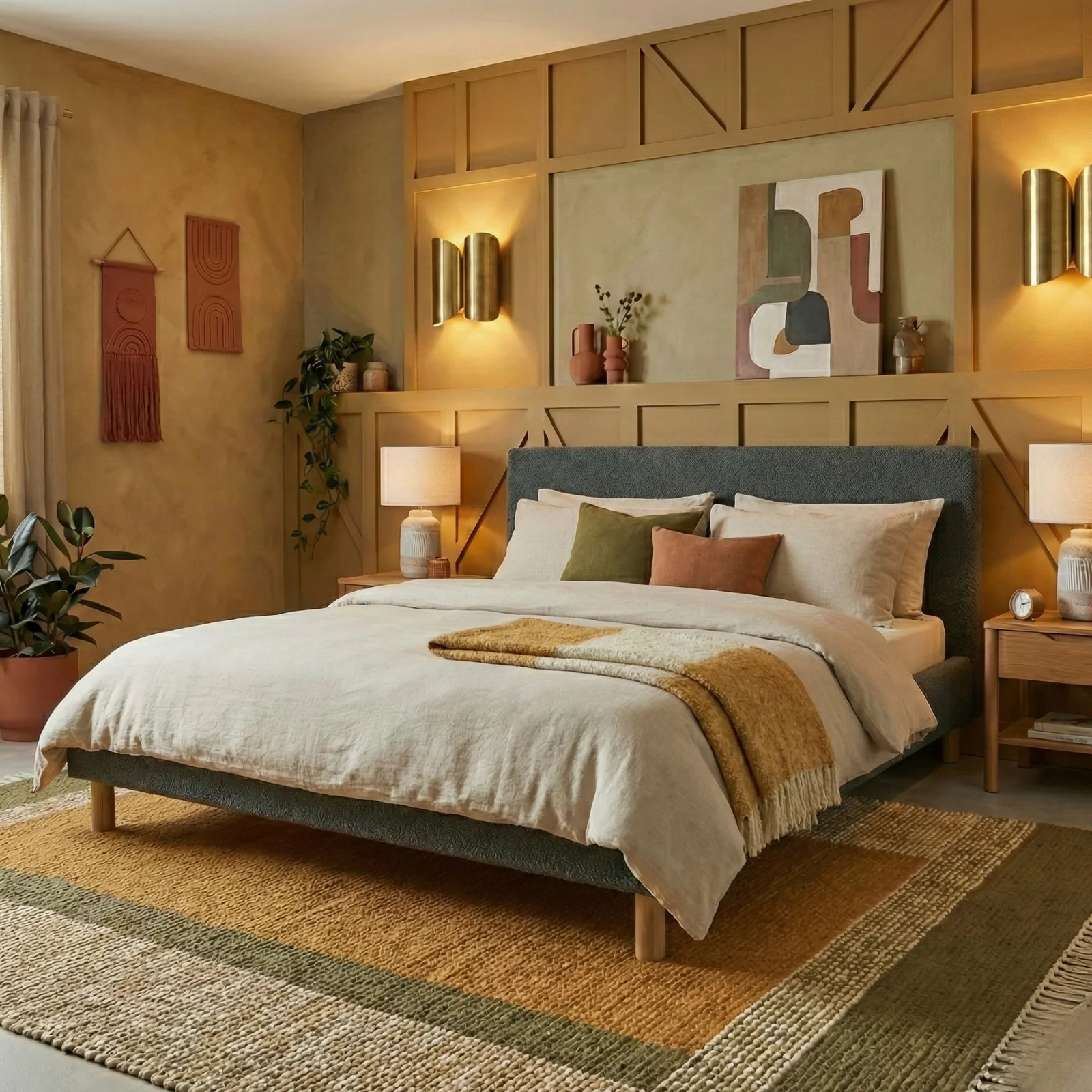 Lit bouclette, tête de lit, sommier à lattes bois - Collection Prince - Image 3