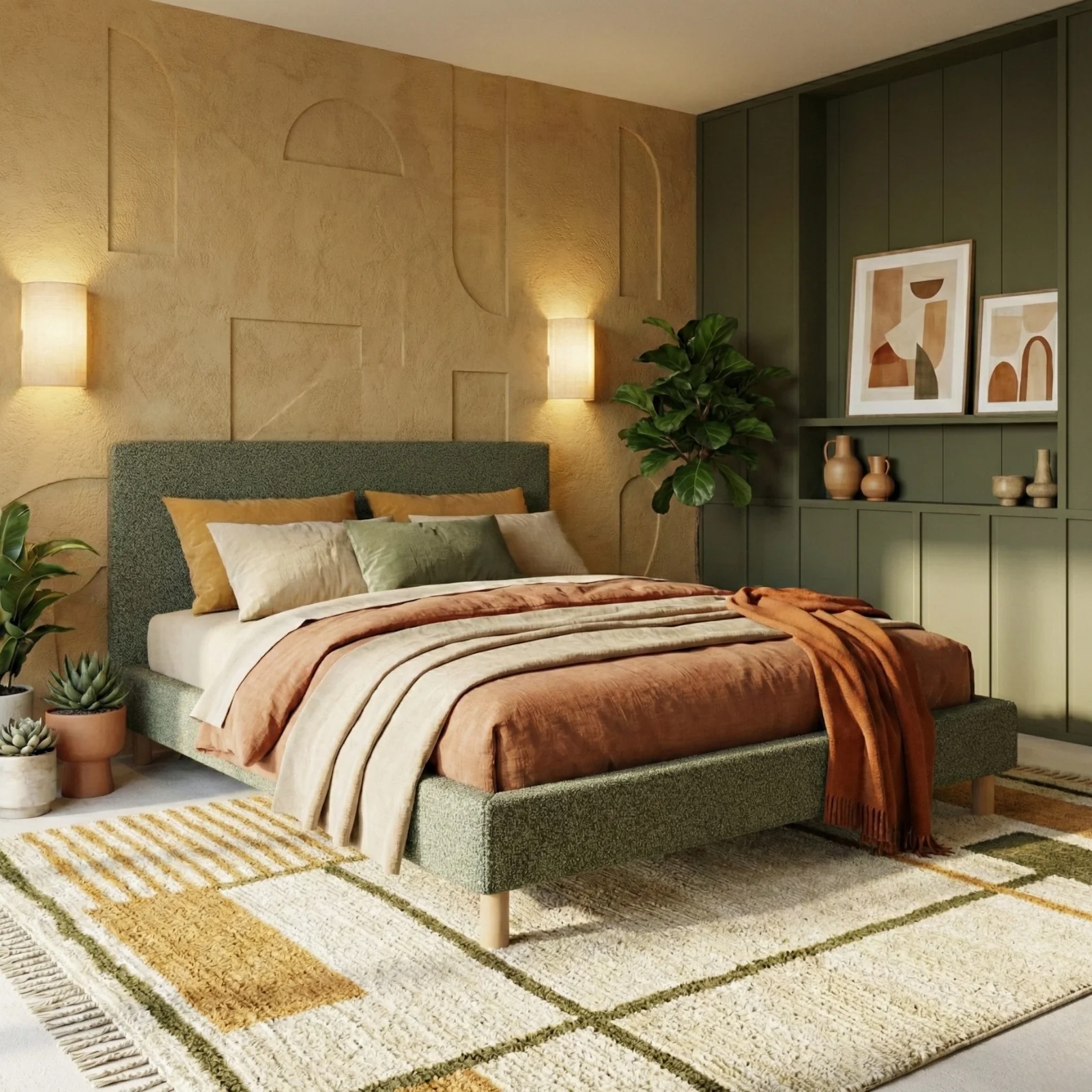 Lit bouclette, tête de lit, sommier à lattes bois - Collection Prince - Image 5