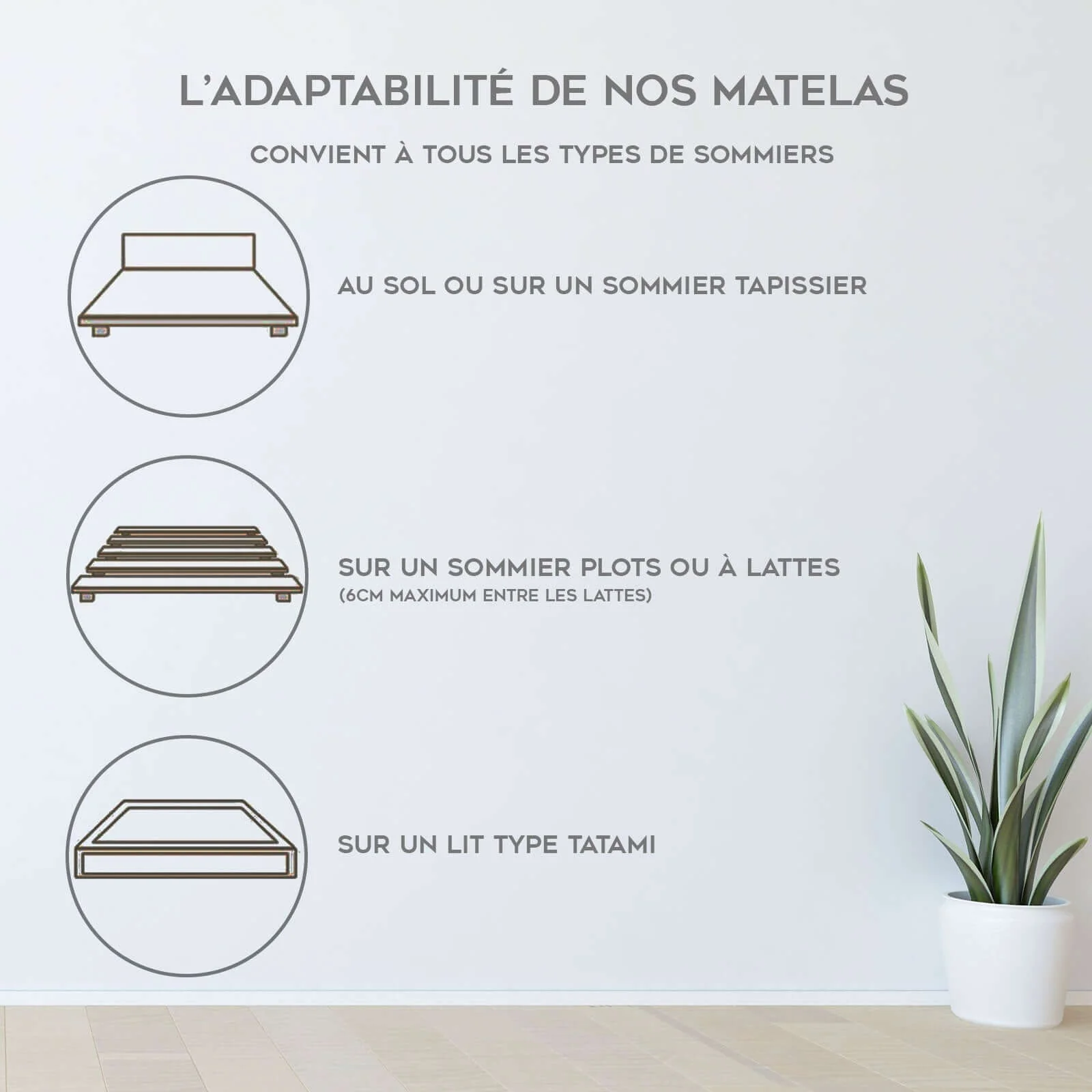 Matelas mémoire de forme, ressorts ensachés - Collection Céleste - Image 9