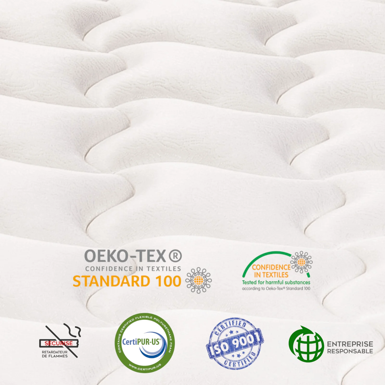 Matelas mémoire de forme, surmatelas intégré - Collection César - Image 5