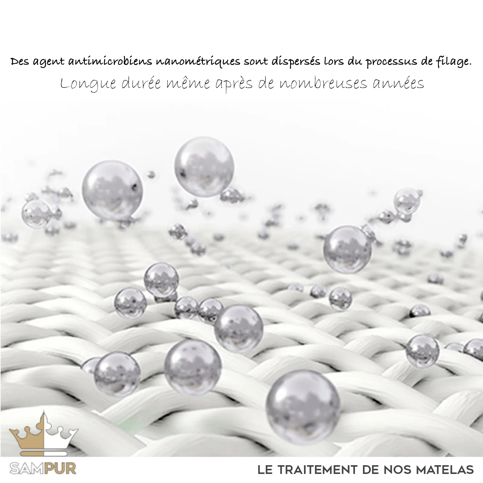 Matelas surmatelas latex intégré, série limitée - Collection Platinium - Image 11