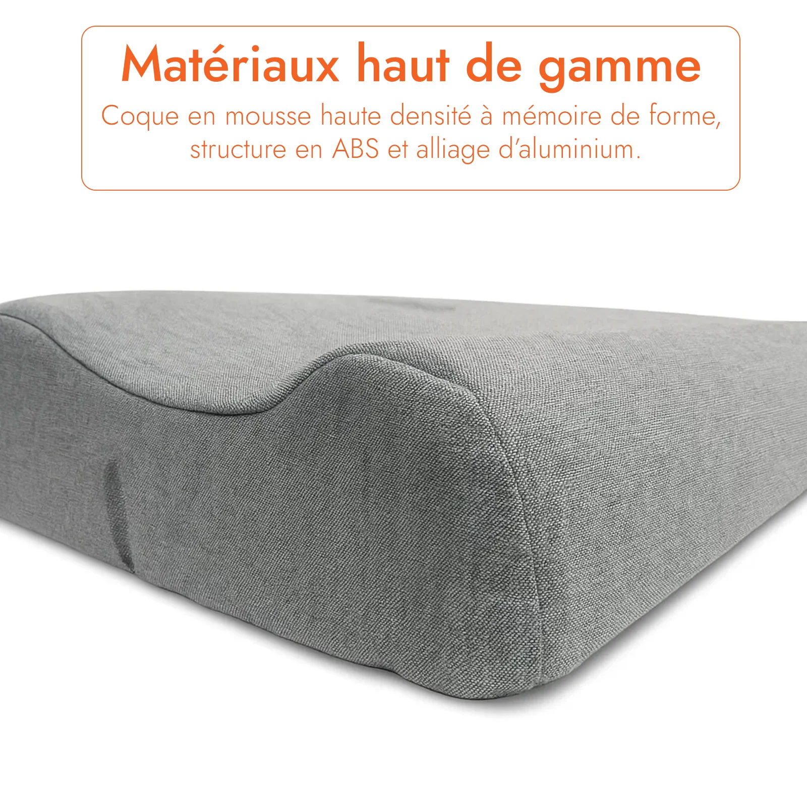 Dispositif révolutionnaire breveté avec centrale et calculateur intelligent automatique anti-ronflement, massage cervical et mémoire de forme - Collection Bien-Être - Image 6