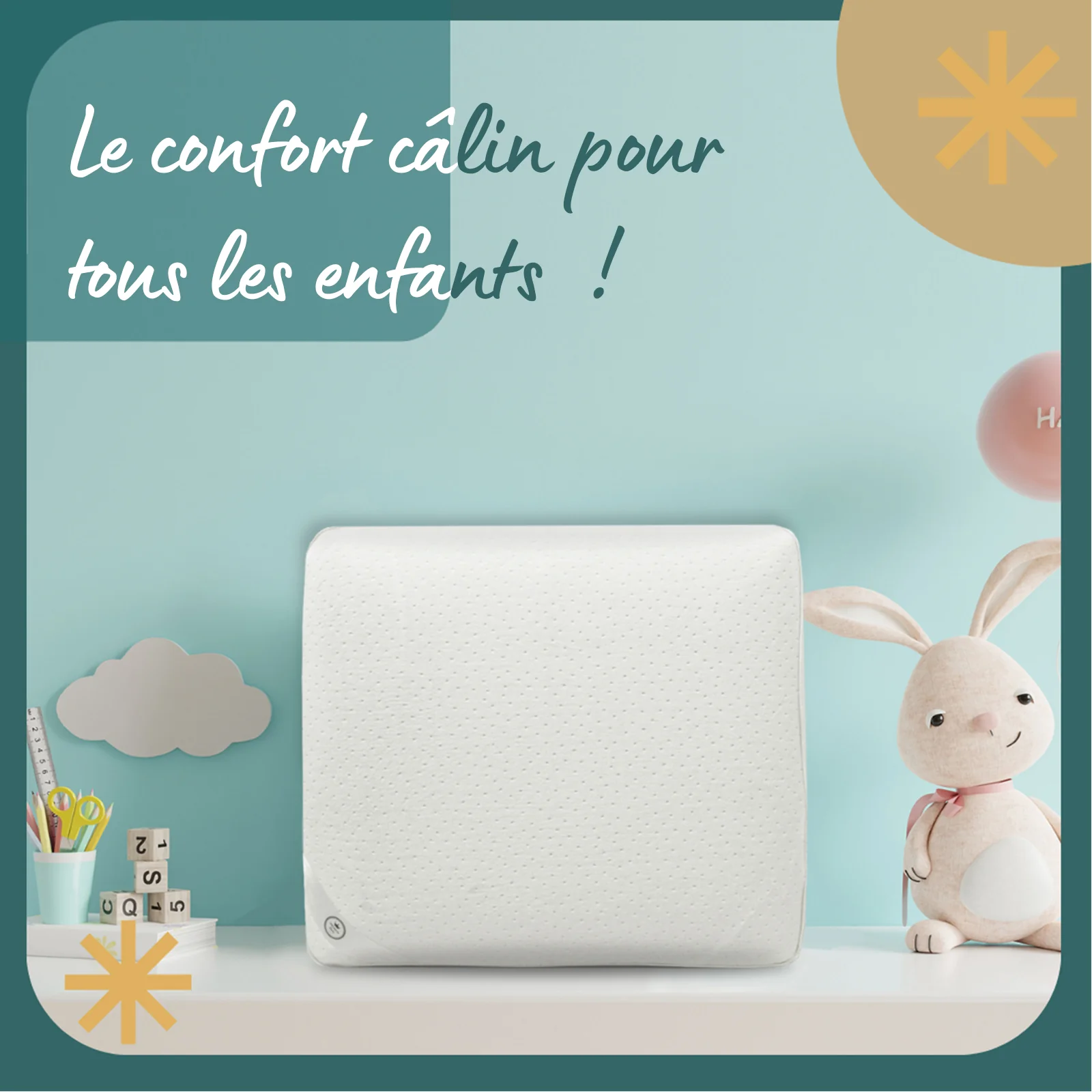 Oreiller mémoire de forme enfant : déhoussable et moelleux - Image 5