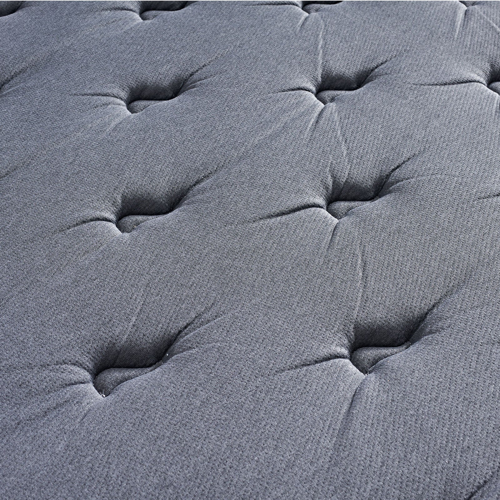 Pack lit, sommier tissu Eva gris foncé, matelas bio - Collection Luxury - Image 3