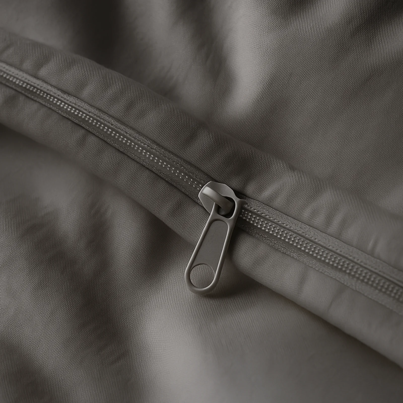 Parure de lit complète gris ardoise, polyester, douce, hypoallergénique - Collection Unie - Image 5