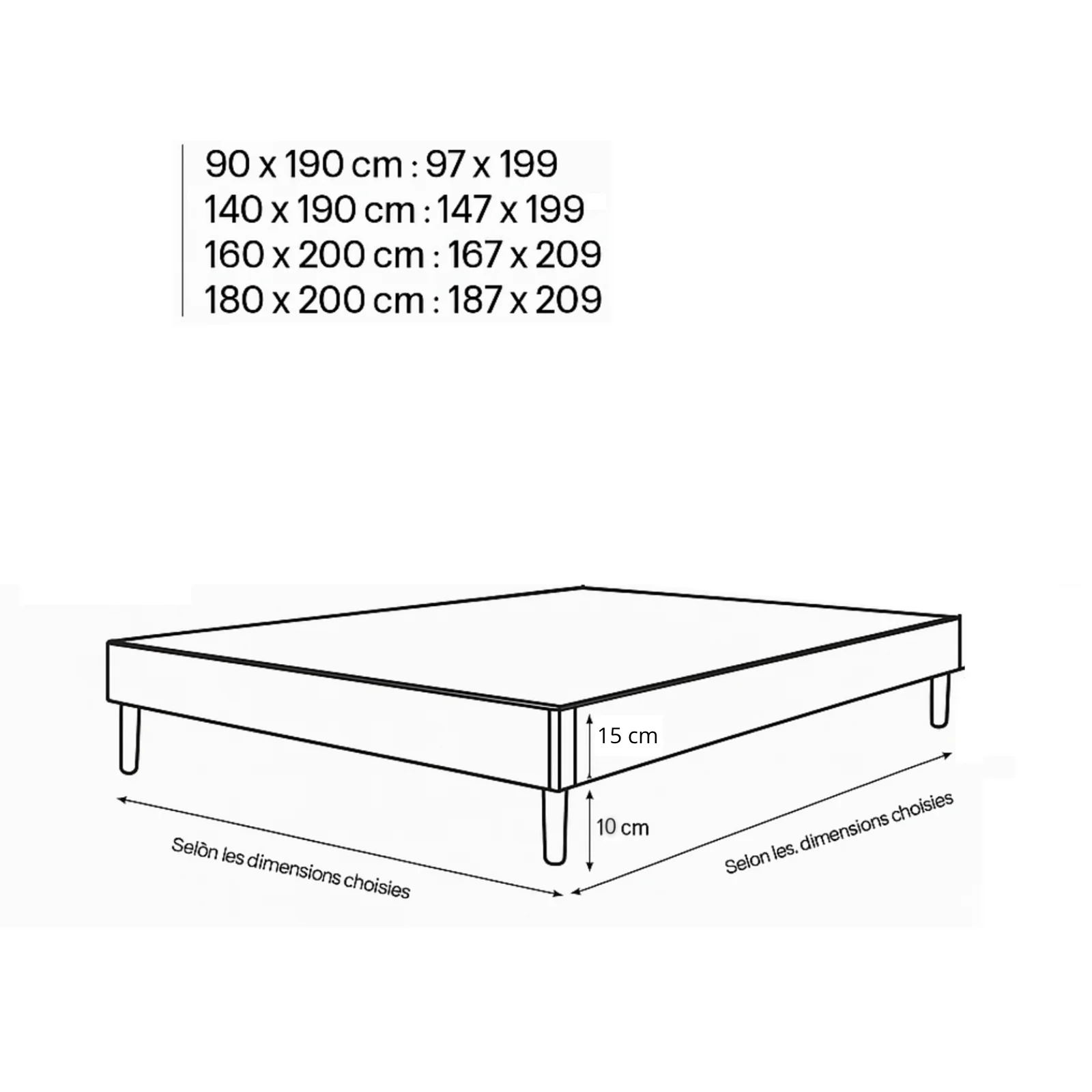 Sommier simili cuir chocolat, lattes bois flexibles - Collection Deco - Image 5