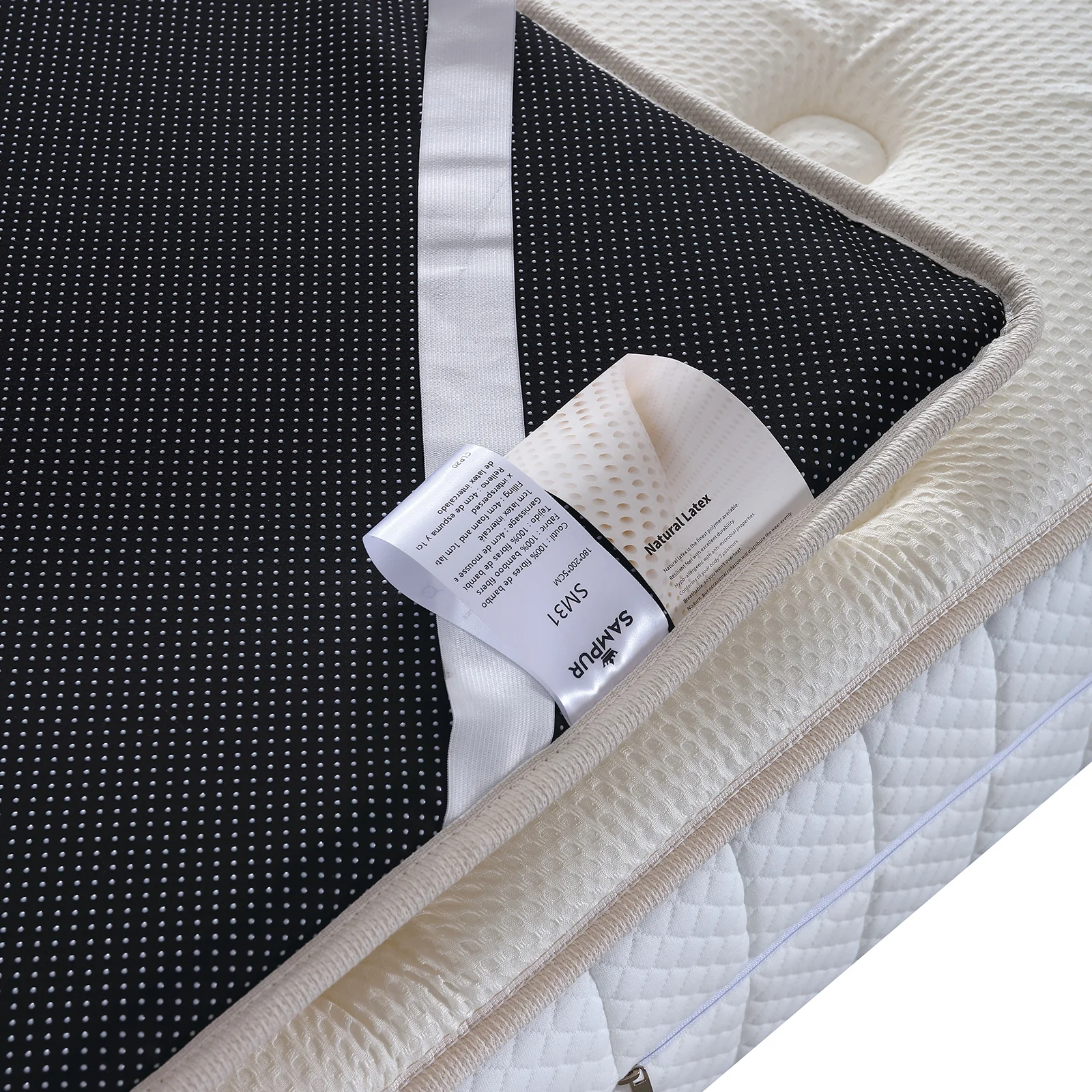 Surmatelas latex et mémoire de forme, enveloppe Bamboo - Collection Latex - Image 3