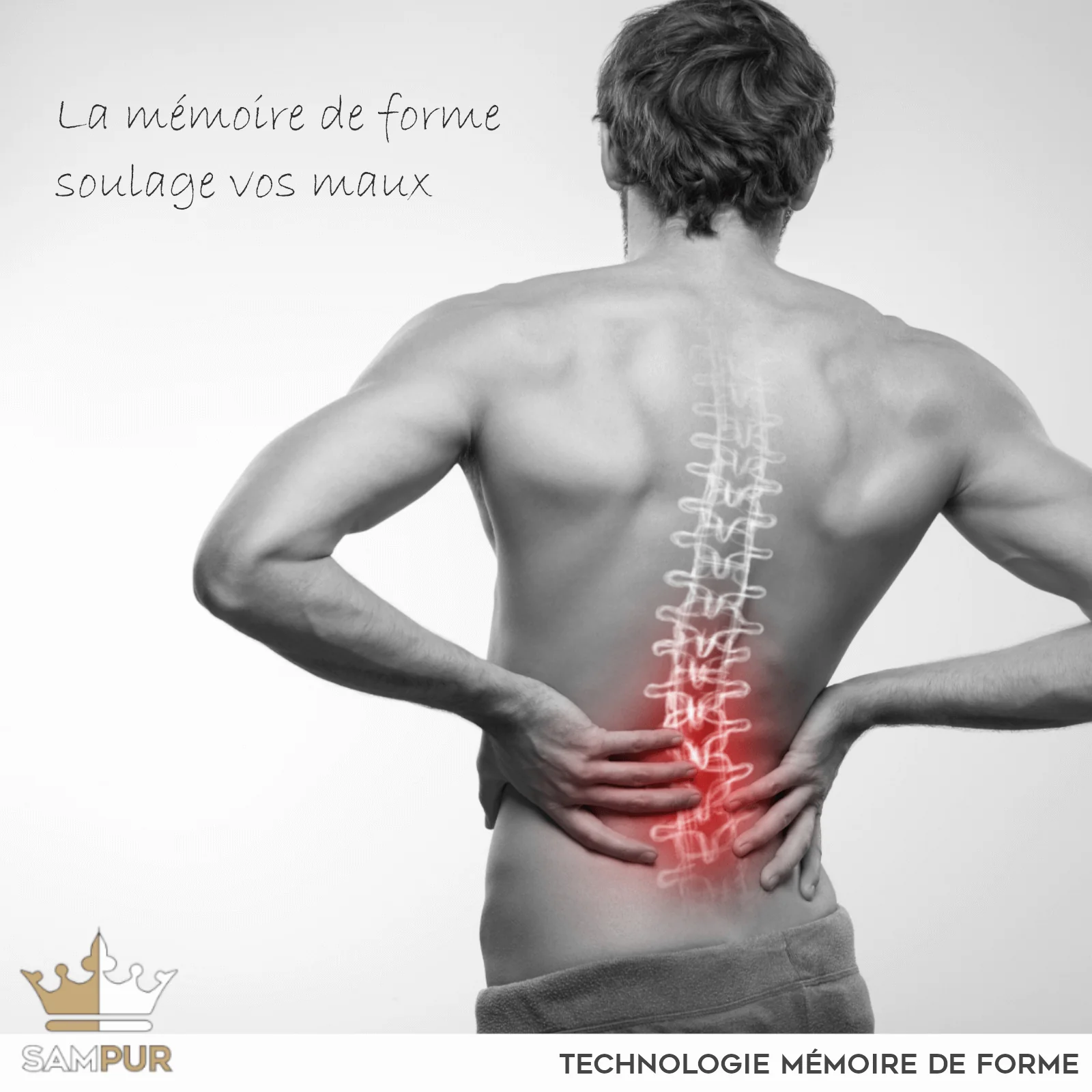 Surmatelas mémoire de forme, 7 zones de confort – Collection Cambridge - Image 5