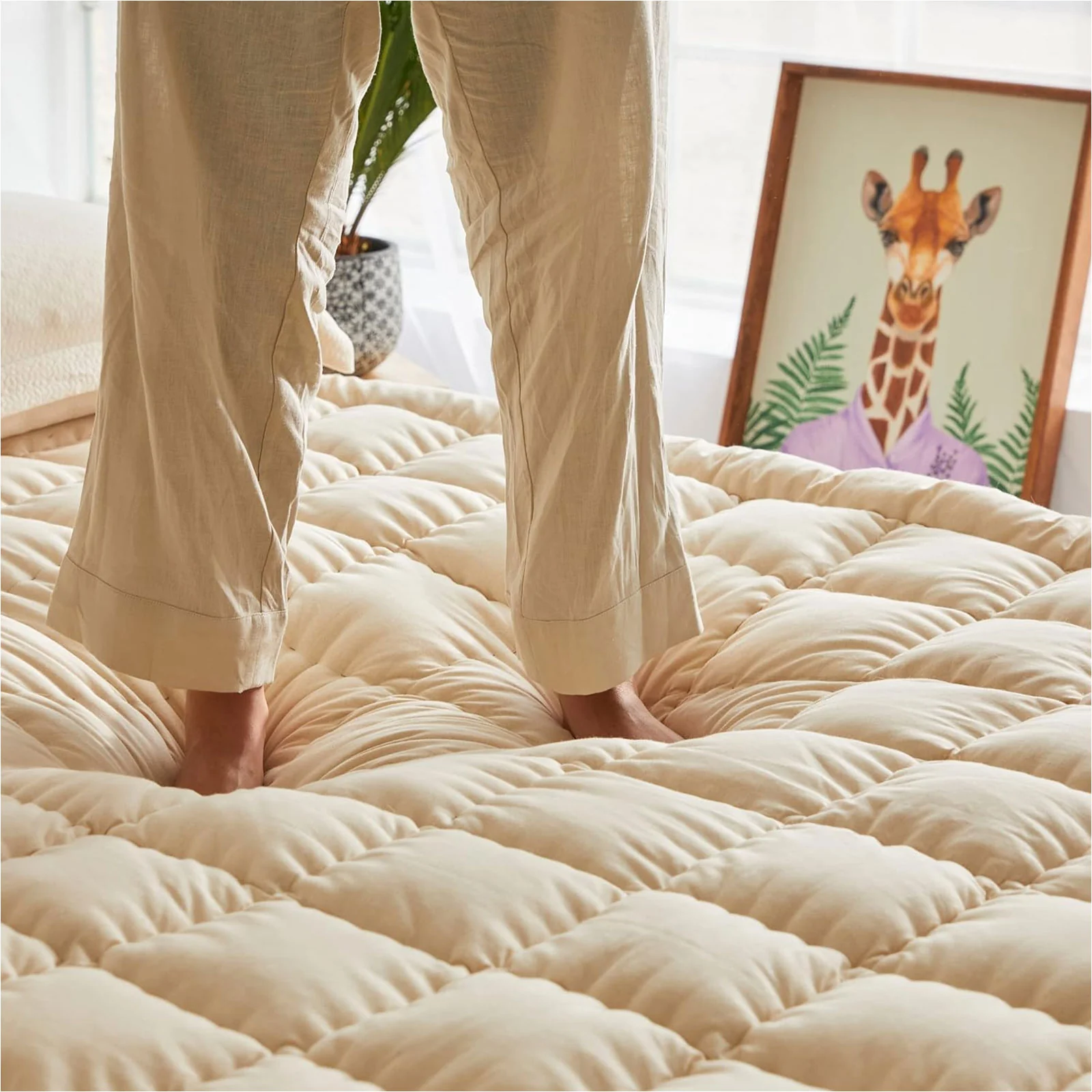 Surmatelas laine Mérinos 100% biologique, bonnet élastique - Collection Fjord - Image 3