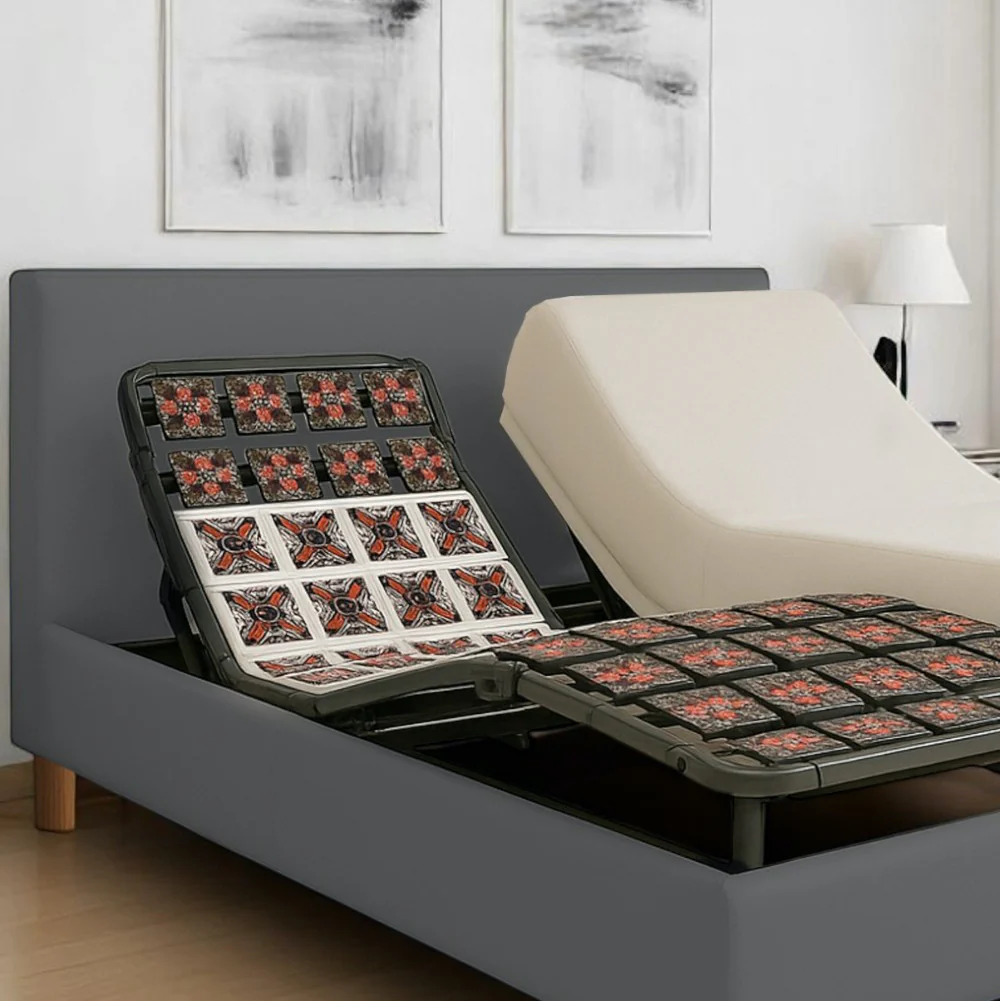 Tête de lit tissu, simili cuir, bouclette, velours côtelé - Accessoire compatible literie électrique - Image 4