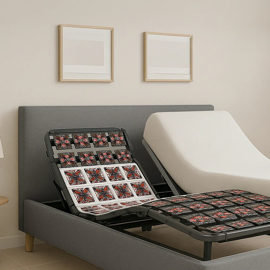 Tête de lit tissu, simili cuir, bouclette, velours côtelé - Accessoire compatible literie électrique - Image 8