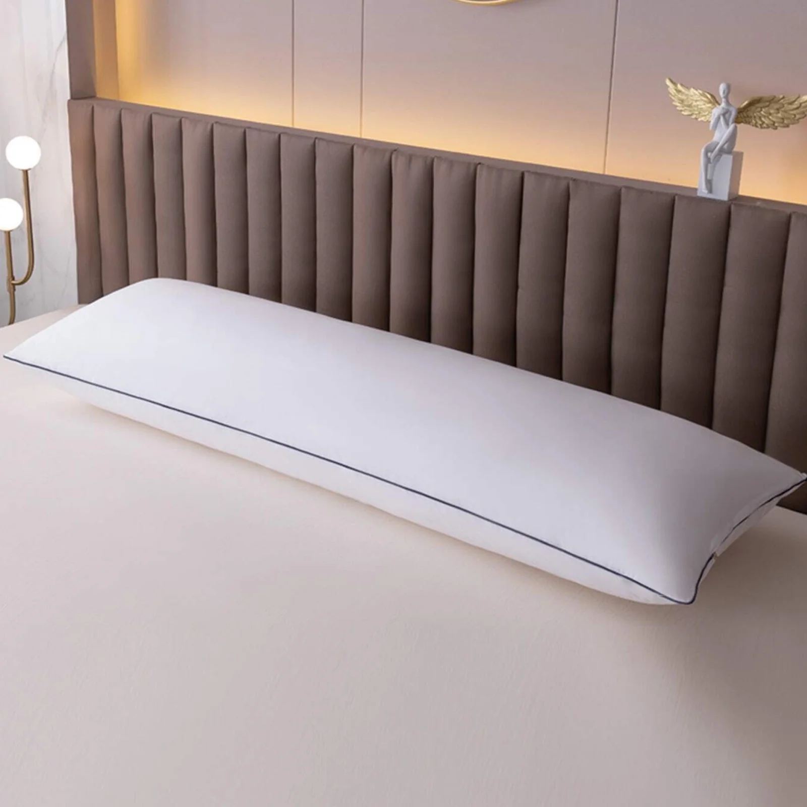 Traversin ergonomique, plumes de canard, duvet, tissu coton - Collection Luxe - Image 3